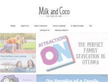 Tablet Screenshot of milkandcoco.ca